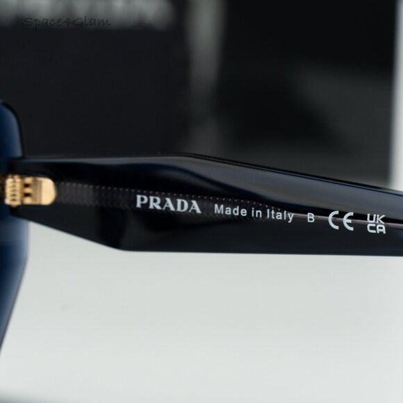 Prada Women Eyeglasses Blue Crystal Demo Cat Eye PR18WV 08Q1O1 BRAND NEW - Picture 6 of 7